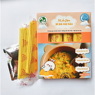 Mỳ Ăn Dặm Bí Đỏ Hải Sản Long Giang 