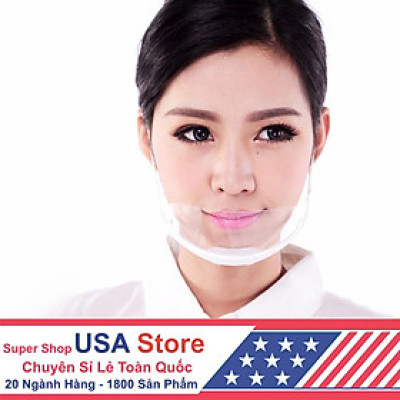 Set 10 Khẩu Trang Nhựa Cao Cấp Trong SuốT Nhà Hàng, Nhà Bếp