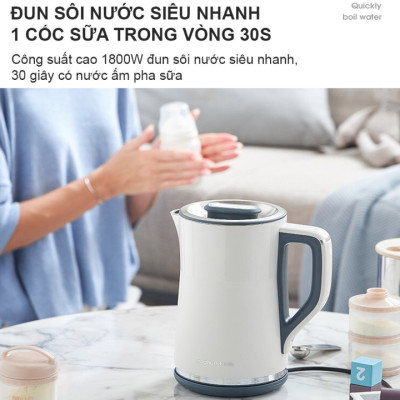 Ấm đun nước siêu tốc điều chỉnh nhiệt độ Morphy Richards MR6070 công suất 1800W, dung tích 1.5L, tích hợp chế độ giữ ấm ở các mức lựa chọn- Hàng chính hãng