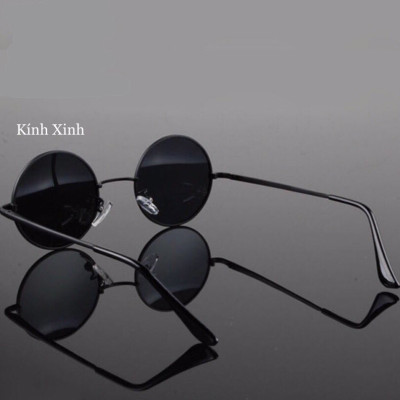 Kính mát Mắt Tròn Nhỏ Mini Chống nắng uv bảo vệ mắt + Tặng phụ kiện hộp đựng, khăn lau