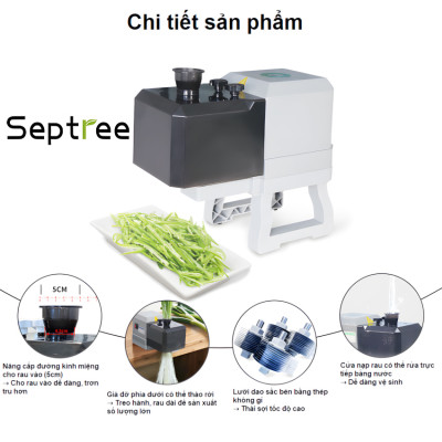 Máy chẻ các loại rau, hành, tỏi, ớt, rau muống,... Dòng chuyên nghiệp. Thương hiệu Mỹ cao cấp Septree XC-988A. HÀNG CHÍNH HÃNG