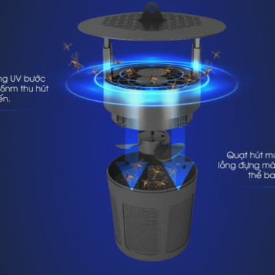 Đèn bắt muỗi thông minh Rạng Đông chính hãng Model: DBM01 5W tiện ích, hạn chế tiếng ồn, sản phẩm TOP của năm. Giá gốc tận xưởng