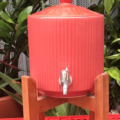 Bình nước sứ Bát Tràng dáng trụ dung tích 4 lít