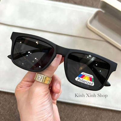 Kính Râm Cận, Gọng Kính Cận, Kính Mát 2 Tròng 2in1 Mắt Vuông Gọng Ultem