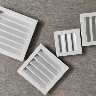 cửa gió louver nan Z 200x200 kèm lưới chắn côn trùng lắp thông gió tránh hắt mưa