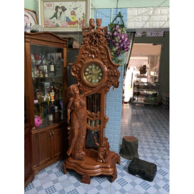 Đồng hồ cô tiên gỗ hương đá cao 2m3 -hàng loại 1 vân veo tuyển chọn. Giá yêu thương