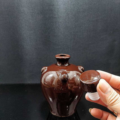 Nậm Đựng Rượu 500ML gốm sứ mẫu quả lê màu nâu bóng - Nậm Rượu Cao Cấp chất lượng đảm bảo (L3)