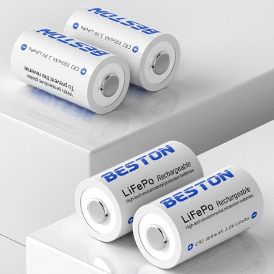 Pin sạc CR2 BESTON 300mAh dùng cho máy ảnh, camera, thiết bị đo, đèn pin, ống nhòm - Hàng chính hãng