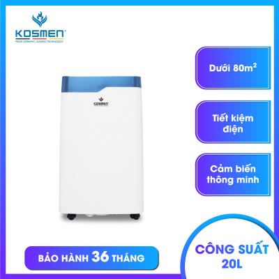 Máy Hút Ẩm Dân Dụng Kosmen KM-20N - Thích Hợp Không Gian 80m2 - Hàng Chính Hãng Bảo Hành 24 Tháng