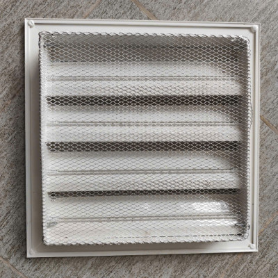 cửa gió louver nan Z 200x200 kèm lưới chắn côn trùng lắp thông gió tránh hắt mưa