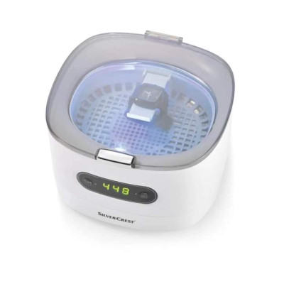 Máy làm sạch đồ trang sức bằng sóng siêu âm Silvercrest UltraSonic SUR 48D5 50W 0.6l model 2024 Hàng chính hãng