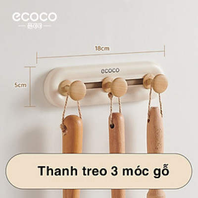 Thanh Treo đa năng đồ dán tường E23153 3 móc 6 móc cong chịu lực di chuyển tiện lợi không khoan tường