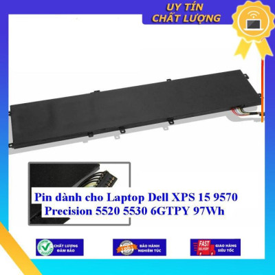 Pin dùng cho Laptop Dell XPS 15 9570 Precision 5520 5530 6GTPY 97Wh - Hàng Nhập Khẩu New Seal