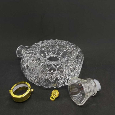 Chai Thủy Tinh Đựng Rượu 500ml cao cấp mẫu xo tròn dẹt – Vỏ Chai Rượu Đẹp - Chai Đựng Rượu sang trọng (C4)