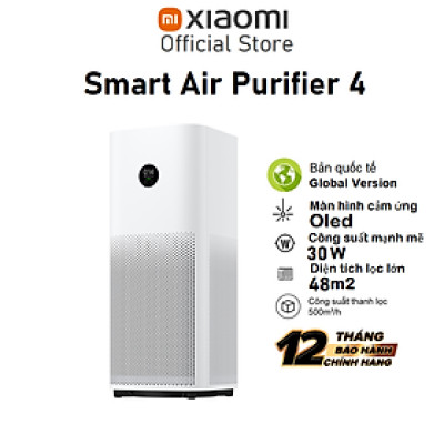 Máy lọc không khí Xiaomi Smart Air Purifier 4 Bản Quốc Tế - Hàng chính hãng