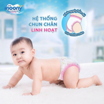 Tã Quần Cao Cấp Moony Nhật Bản Bé Trai L44 (44 Miếng) - Tặng 6 miếng trong gói