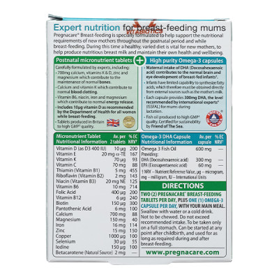 Pregnacare Breast-feeding Bổ Sung Vitamin Và Lợi Sữa cho mẹ sau sinh số 1 Anh chính hãng