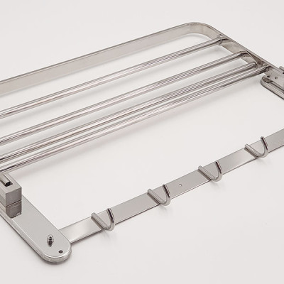Kệ treo khăn tắm Inox SUS 304 đa chức năng Eurolife EL-B5 NEW (Trắng bạc)