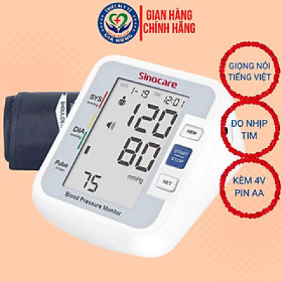 Đèn Ốp Trần Máy-Đo-Huyyết-Áp Sinocare Thông Minh Tự Động - Công Nghệ Đức, Hỗ Trợ Giọng Nói Tiếng Việt