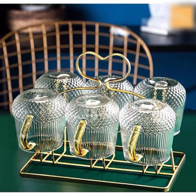 Combo bình cốc kèm giá úp và khay chữ nhật