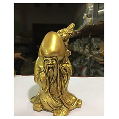 Tượng Ông Thọ Đào CTT5 8.7 x 8.7 x 16.5cm Tundo mạ vàng hoặc màu xanh