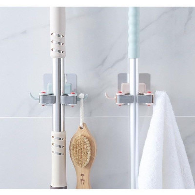 Kẹp Móc Dán Tường Treo Cây Lau Nhà Hiện Đại Tiện Dụng, Cán Chổi Gắn Tường Đa Năng, Chắc Chắn, Tiện Lợi Cho Mọi Nhà - TakyHome 4029
