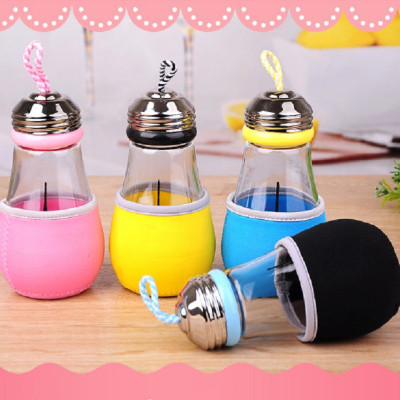 Bình Nước Thủy Tinh Hình Bóng Đèn 450ml Bền Đẹp 