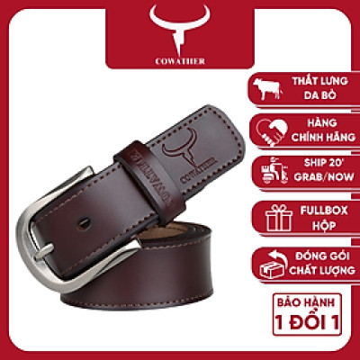 Thắt Lưng Da Bò Chính hãng COWATHER XF011 Nâu