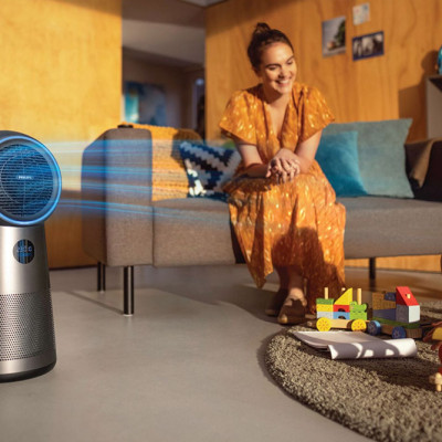 MÁY LỌC KHÔNG KHÍ KẾT HỢP QUẠT, MÁY SƯỞI PHILIPS AMF220/15 Hàng chính hãng