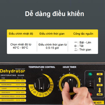 Máy sấy thực phẩm chuyên nghiệp dung tích 100 lít, 16 khay thương hiệu Mỹ cao cấp Septree ST-02 - Hàng Nhập Khẩu