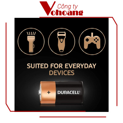 Pin Duracell Alkaline D Battery ( Bộ 2 Viên) - Hàng chính hãng