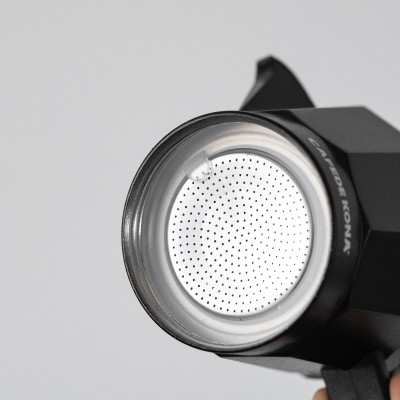 Bình moka nhôm 2 cup 90ml màu đen CAFE DE KONA