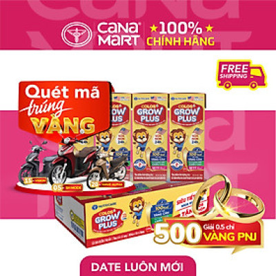 Thùng sữa nước pha sẵn Nutricare Colos 24h Grow Plus giúp trẻ phát triển toàn diện