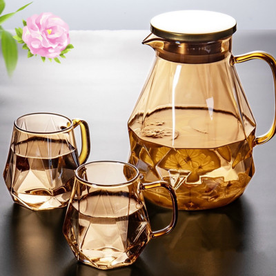 BỘ BÌNH ĐỰNG NƯỚC THỦY TINH CHỊU NHIỆT CAO CẤP KÈM 6 CỐC - VD81