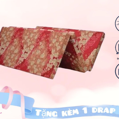 Nệm Bông Ép Cao Cấp Gấp 3 Dày 9cm Đủ Size ( Giao Màu Ngẫu Nhiên )