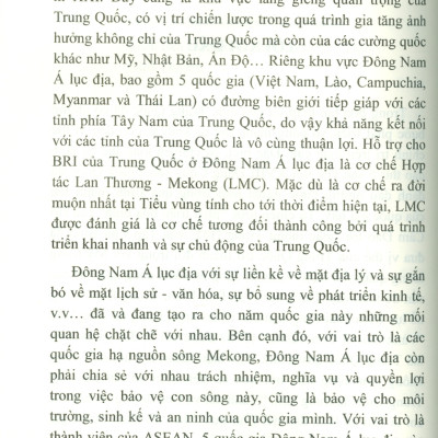 Chiến Lược Kết Nối Của Trung Quốc Với Các Nước Đông Nam Á Lục Địa Giai Đoạn Hiện Nay (Sách chuyên khảo) - Viện Hàn lâm Khoa học Xã hội Việt Nam - Viện Nghiên cứu Trung Quốc - TS. Trần Thị Hải Yến chủ biên
