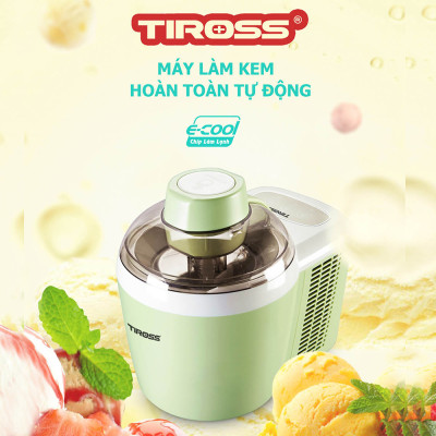 Máy Làm Kem Hoàn Toàn Tự Động Tiross TS9090 (Hồng) - Hàng Chính Hãng