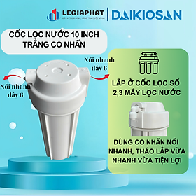 Cốc Lọc Nước Thô Trong - Màu 10inch, Máy RO, Co Nối Nhanh - Hàng chính hãng