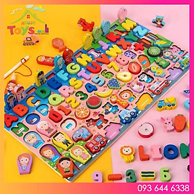 Đồ chơi câu cá gỗ 6in1 và 7in1 đa chức năng cho bé yêu phát triển trí tuệ