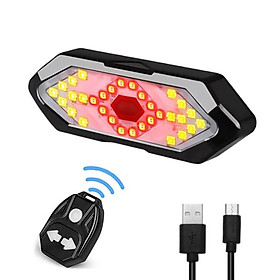 Đèn hậu xi nhan không dây pin sạc USB,Đèn hậu xe đạp xi nhan/ Đèn xi nhan xe đạp thể thao 5 chế độ sáng