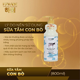Sữa Tắm T.i.n.h Chất Sữa Bò Dưỡng Da Cấp Ẩm Cao Cấp HAWON 