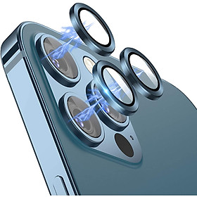 Bộ miếng dán kính cường lực bảo vệ Camera iPhone 12 Pro Max hiệu Wiwu Guard Lens Ring mang  lại khả năng chụp hình sắc nét full HD (độ cứng 9H, chống trầy, chống chụi & vân tay, bảo vệ toàn diện) - hàng nhập khẩu