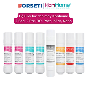 Combo 8 lõi lọc nước Korihome Hàng chính hãng dùng cho máy lọc nước Korihome WPK-888