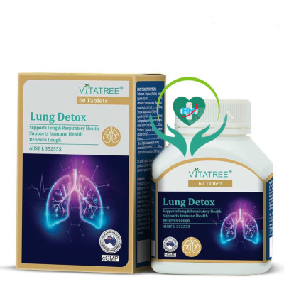 Viên uống Bổ phổi Vitatree Lung detox, hộp 60v, nhập khẩu Úc