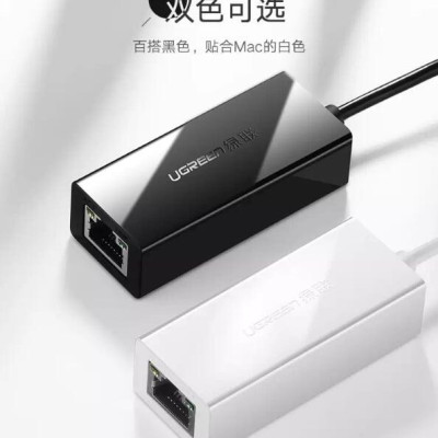 Ugreen UG20254CR110TK 10CM màu Đen Cáp chuyển đổi USB 2.0 sang cổng LAN RJ45 tốc độ 100Mbps vỏ nhựa - HÀNG CHÍNH HÃNG