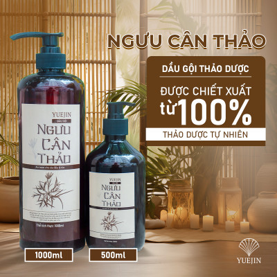 [Thảo Dược Thật] Dầu gội bồ kết, dầu gội thảo dược phụ hồi tóc, ngăn ngừa gãy rụng - Ngưu Cân Thảo Chai 1000ml