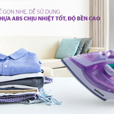 Bàn Ủi Hơi Nước Sunhouse SHD2063P (1600W) – Hàng Chính Hãng