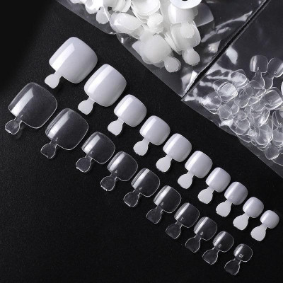 Túi Móng Úp Chân HSM Cao Cấp 500 Móng Đủ Size, Nhựa Dẻo Siêu Mỏng, Bám Keo Tốt, Form Chuẩn Cho Làm Nail giả Dễ Sử Dụng