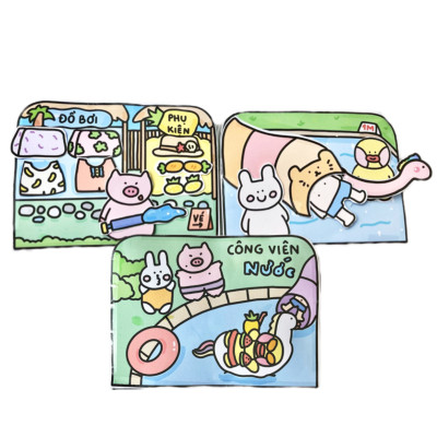 Bộ Tranh Tương Tác Cô Tiên Xanh - Bộ Tranh Công Viên Nước