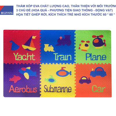 Tấm thảm chơi xếp hình EVA xếp hình lồng vào nhau thân thiện với môi trường dành cho trẻ em để tập bò.